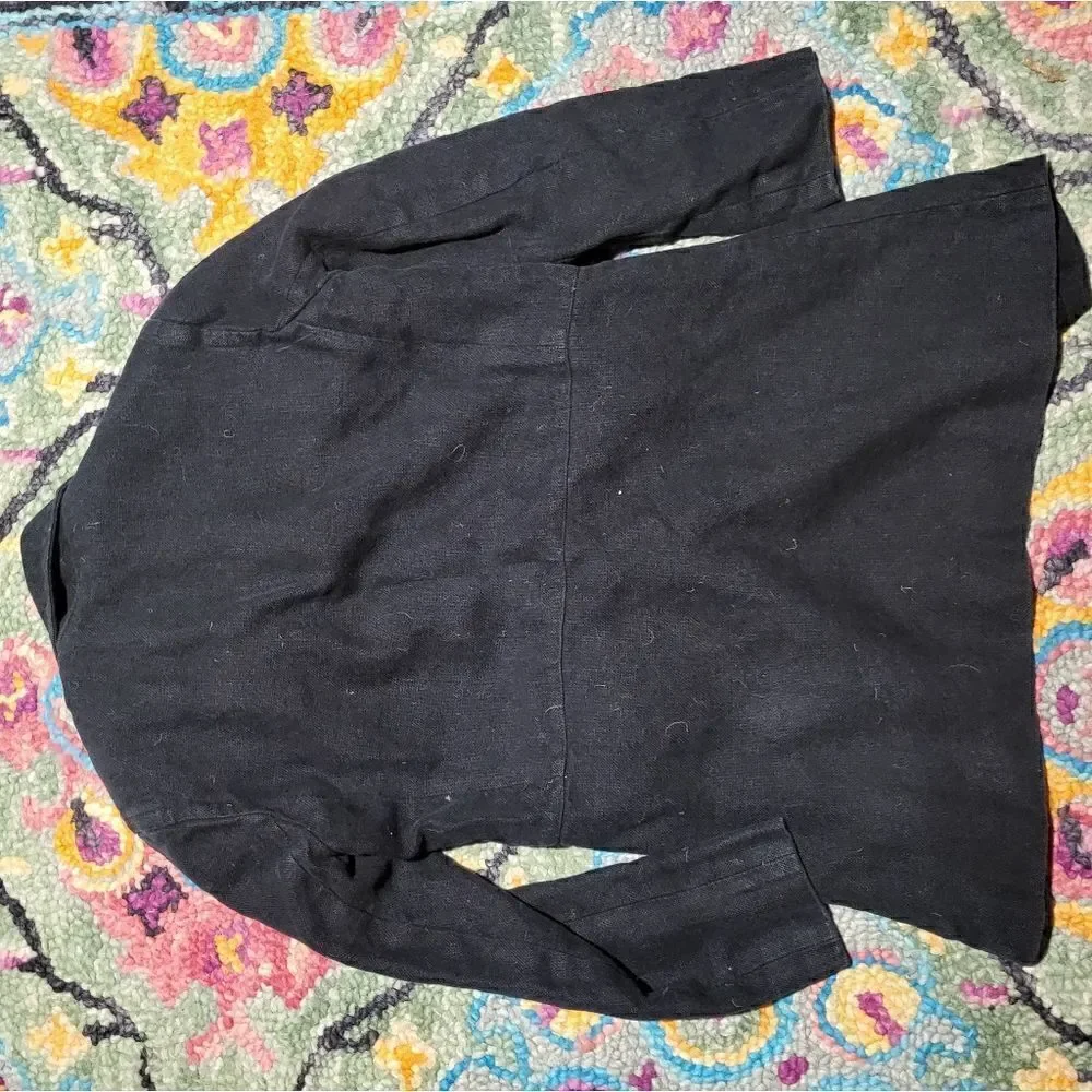 Vintage GAP Linen Blazer Jacket Black Women's 2